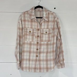 NWOT Grapent Plaid Oversized Shacket Shirt Jacket L